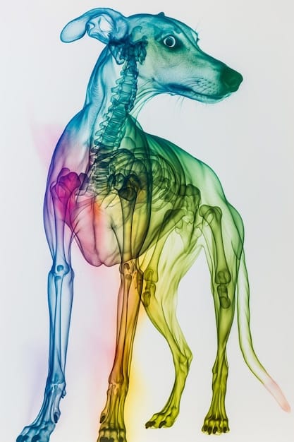 An illustration of a dog's heart, with an overlay highlighting the potential effects of dilated cardiomyopathy (DCM). The image is symbolic, showcasing an enlarged and weakened heart muscle.