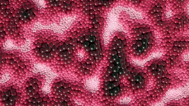 A microscopic view of feline leukemia virus (FeLV) cells. The cells are stained to highlight the virus particles, showing their structure and concentration.