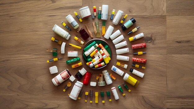 A photo showing different brands of heartworm medications with circles around the label and lot number.