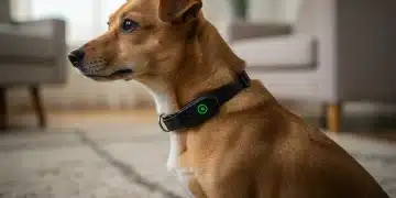 Wearable Pet Health Monitors: 6-Week User Report 2025 Small dog wearing a modern wearable pet health monitor on its collar, looking alert and healthy.