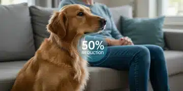 Solving Problem Barking: 4 Proven Strategies for US Pet Owners Calm golden retriever with owner, symbolizing reduced barking