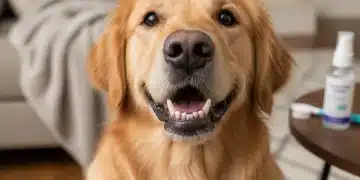 Healthy dog with clean teeth, representing optimal pet dental health