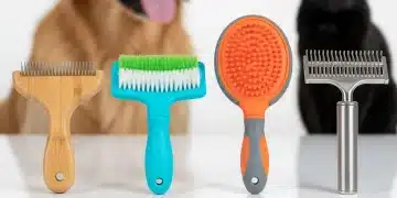 Collection of the best deshedding brushes for various pet coats.